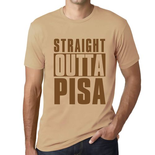 Homme Tee-Shirt Tout Droit Sorti De Pise - Straight Outta Pisa - T-Shirt Graphique Éco-Responsable Vintage Cadeau Nouveauté