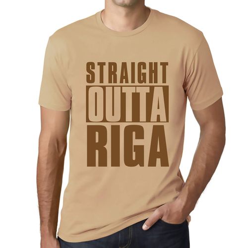 Homme Tee-Shirt Tout Droit Sorti De Riga - Straight Outta Riga - T-Shirt Graphique Éco-Responsable Vintage Cadeau Nouveauté