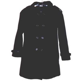 Manteau Noir À Basque En Laine Majoritaire T42/44