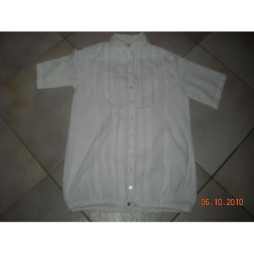Chemisier Bershka Blanc Manches Courtes Taille M