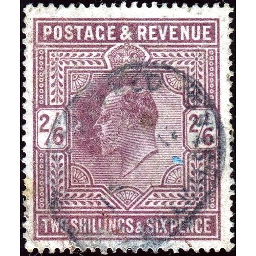 King Edward Vii - 1902/10. 2/6 Violet. Sg #178, Scott #96a, Y&t #118. Sup.