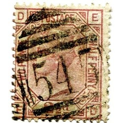 Queen Victoria 1875 - 2p1/2 Rose Carminé, Planche 10. Sg #141, Scott #67, Y&t #56. Tb.