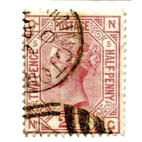Queen Victoria 1875 - 2p1/2 Rose Carminé, Planche 5. Sg #141, Scott #67, Y&t #56. Tb.