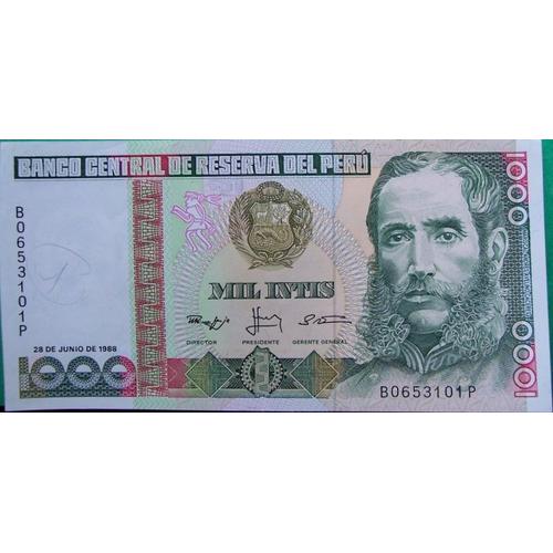 Pérou Billet 1000intis Neuf