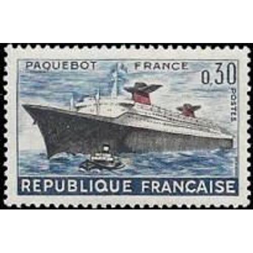 Premier Voyage Du Paquebot "France" Année 1962 N° 1325 Yvert Et Tellier Luxe