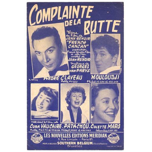 Complainte De La Butte (Du Film "French Cancan" - Jean Renoir / Georges Van Parys) / Partition Originale 1954