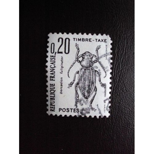 France...0.20 Timbre Taxe..Série Insectes : Dorcadion Fuliginator.C. Haley. Oblitéré.