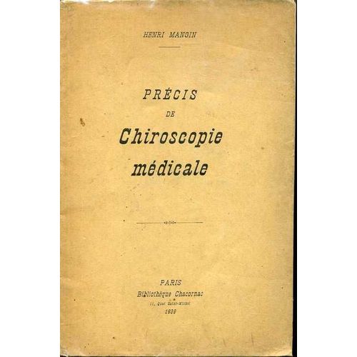 Précis De Chiroscopie Médicale