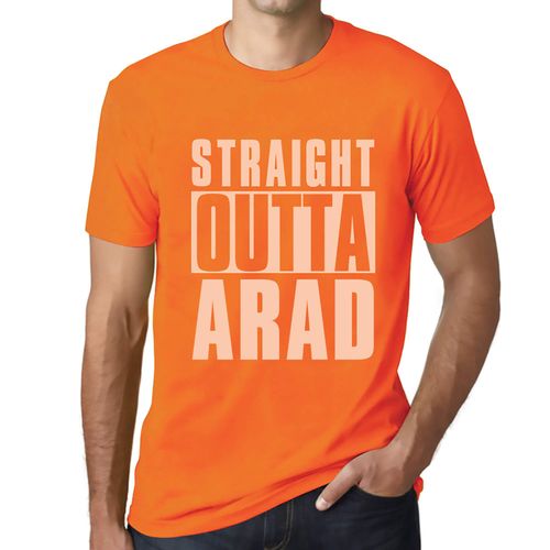 Homme Tee-Shirt Tout Droit Sorti D'arad - Straight Outta Arad - T-Shirt Graphique Éco-Responsable Vintage Cadeau Nouveauté