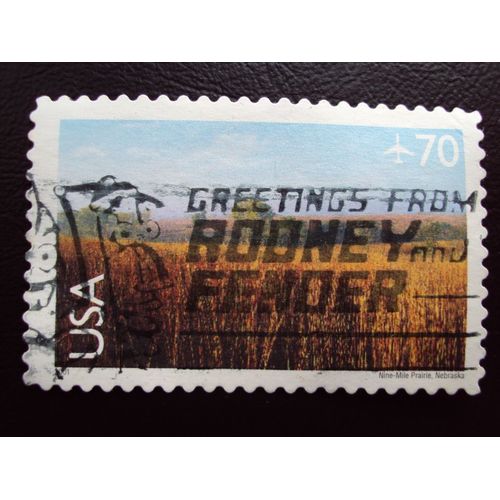 Etats-Unis...70 U.S.A.Nine-Mile Prairie..Nebraska. Oblitéré Rodney And Fender.