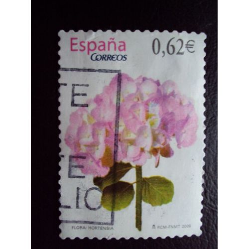 Espagne...Espäna Corréos.0.62e.. L' Hortensia. Oblitéré.