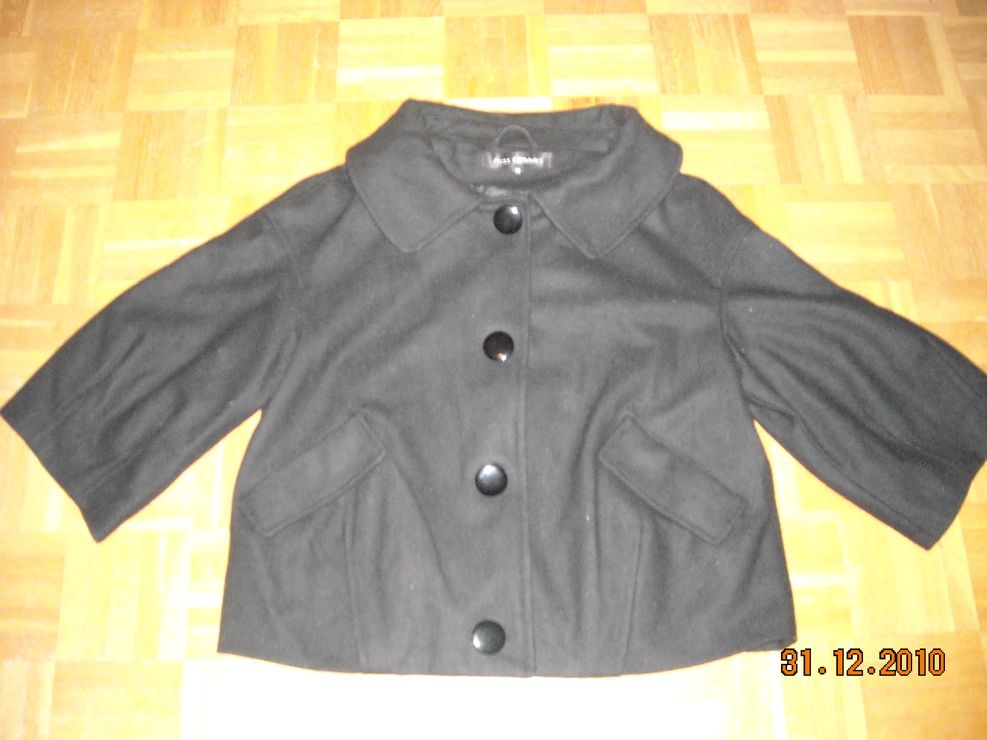 Veste Courte Noire Taille 38 Manches 3/4  Miss Coquines