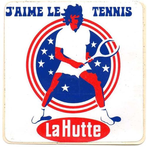 Autocollant La Hutte J'aime Le Tennis