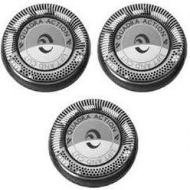 Tete De Rasoir Quadra Action - Philips - Tetes De Rasage - Hq6/40 - Lot De 3 - Argenté