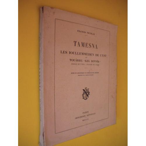Tamesna , Les Ioullemmedenn De L'est Ou Touareg Kel Dinnik - Cercle De Tawa , Colonie Du Niger