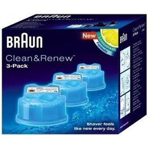 Braun Clean&Renew CCR3 - Kit de cartouches de nettoyage - pour rasoir