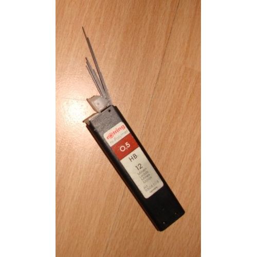Petite Boite Noire De 12 Mines De Crayon Criterium Rotring Hi-Polymer - 0,5 Mm