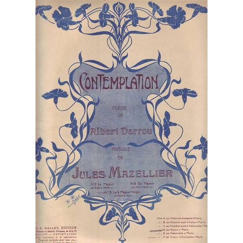 Contemplation Poesie - Pour Violon, Voiloncelle Et Piano