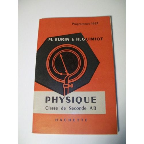 Physique : Premières Cm & Technique - Programmes 1957