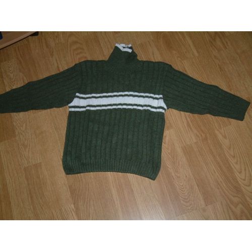 Pull Col Camionneur Kaki