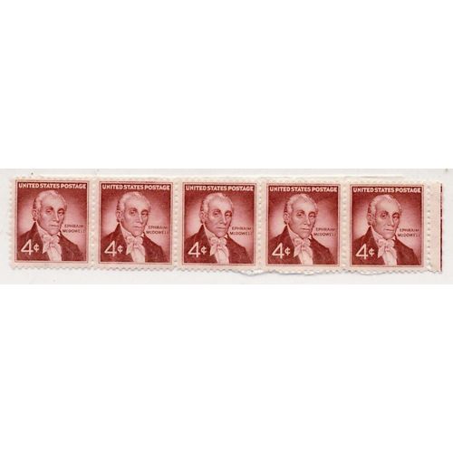 Timbre, Ephraïm Mac Dowell, 5 Timbres Non Oblitérés
