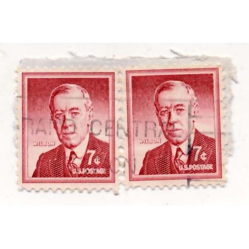 Timbre U S A, Wilson 7 Cents Oblitérés
