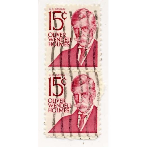 Timbre U S A Oliver Wendell Holmes, 15 Cents, Oblitérés