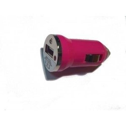 Chargeur Allume-Cigare Mini Usb Rose Compatible Iphone, Ipod Touch, Blackberry