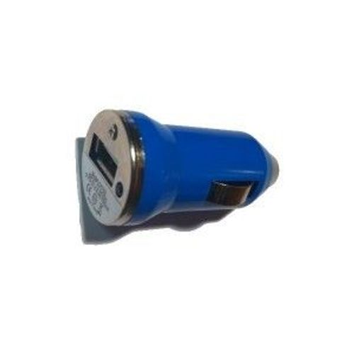 Chargeur Allume-Cigare Mini Usb Bleu Compatible Iphone, Ipod Touch, Blackberry