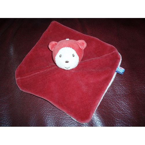 Doudou Singe Ou Ours Plat Rouge Sucre D'orge