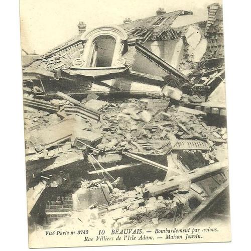 Beauvais- Bombardement Par Avions,Rue Villiers De L'isle Adam- Maison Jouvin