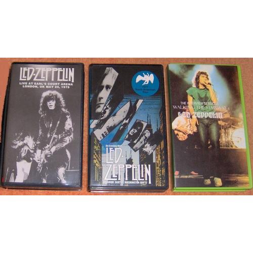 Led Zeppelin - Lot De 3 Rares Vhs Import (London '75 + Seattle '77 + Knebworth '79)