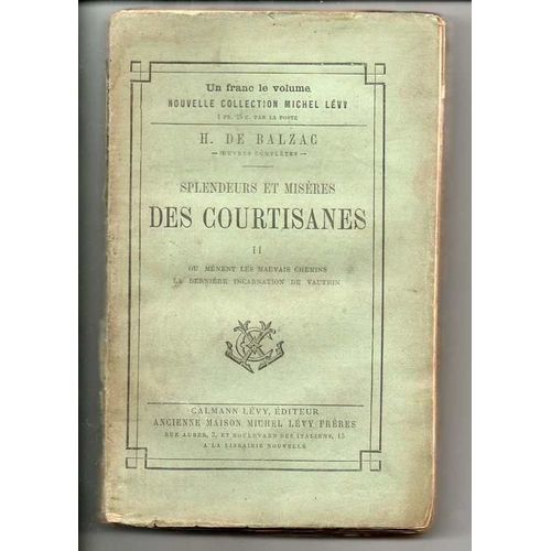 Splendeurs Et Miseres Des Courtisanes Tome 2