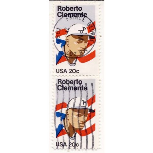 Timbre U S A, Roberto Clemente, 20 Cents, Oblitéré En 1984