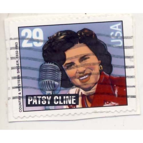 Timbre U S A, Patsy Cline, Country & Western Singer, 29 Cents, Oblitéré