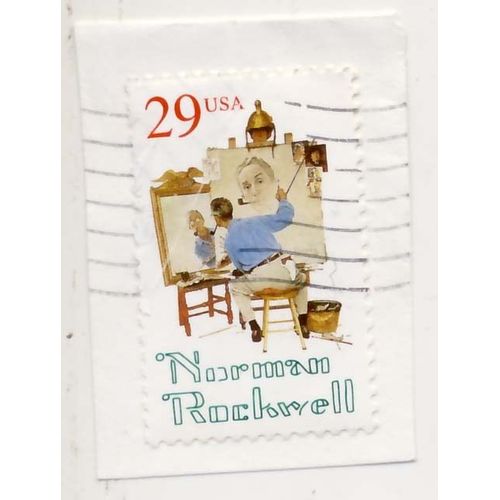 Timbre U S A, Norman Rockwell, 29 Cents, Oblitéré
