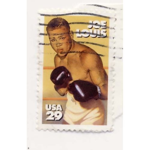 Timbre U S A, Joe Louis, 29 Cents, Oblitéré