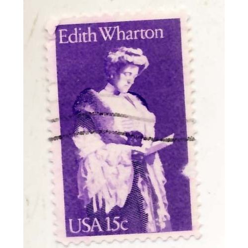 Timbre U S A, Edith Wharton, 15 Cents, Oblitéré