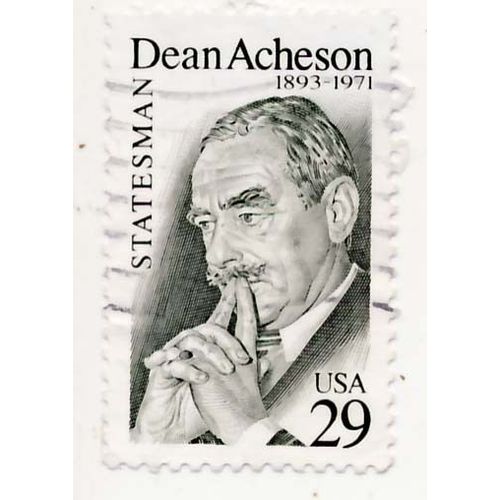 Timbre U S A, Dean Acheson, Statesman, 29 Cents