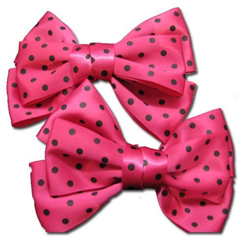 Une Paire De Noeud Papillon Black Sugar Rose  11*7 Cm En Pince Barrette Cheveux