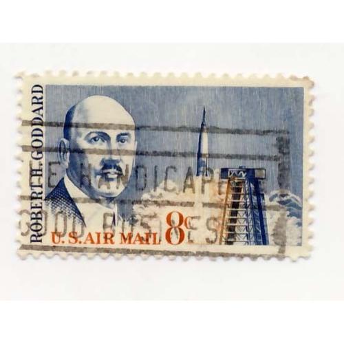 Timbre U S A, Robert H. Goddard, 8 Cents, Oblitéré