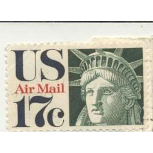 Timbre U S A, Tête De La Liberté, 17 Cents, Oblitéré