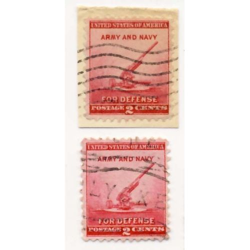 Timbre U S A,  Army And Navy For Defense, 2 Cents Oblitéré