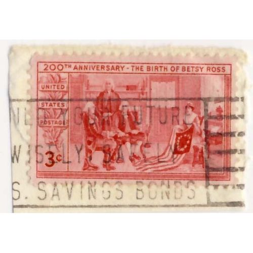 Timbre U S A, 200th Anniversary - The Birth Of Betsy Ross, 3 Cents, Oblitéré