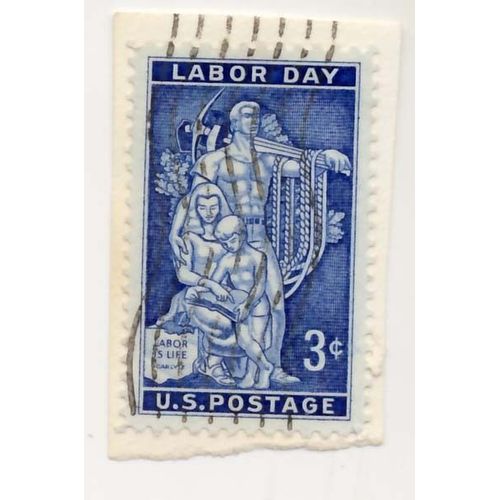 Timbre U S A, Labor Day 3 Cents Oblitéré