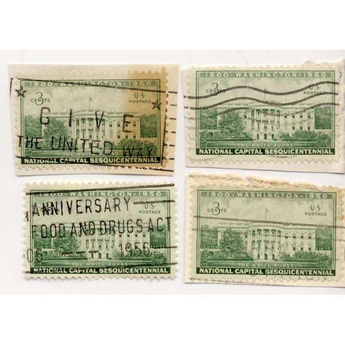 Timbre U S A, Washington National Capital Sesquicentennial 1800-1950, 3 Cents, Oblitéré