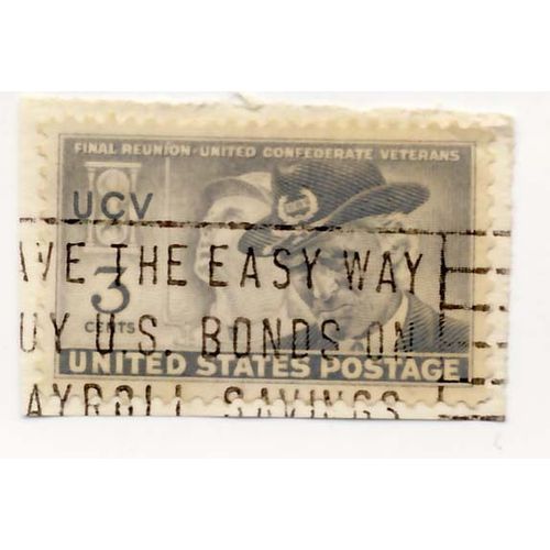 Timbre U S A, Final Reunion United Confederate Veterans, 3 Cents, Oblitéré