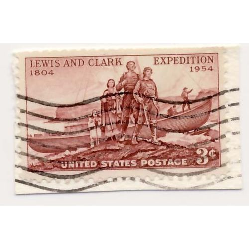 Timbre U S A, Lewis And Clark Expedition 1804-1954, 3 Cents, Oblitéré