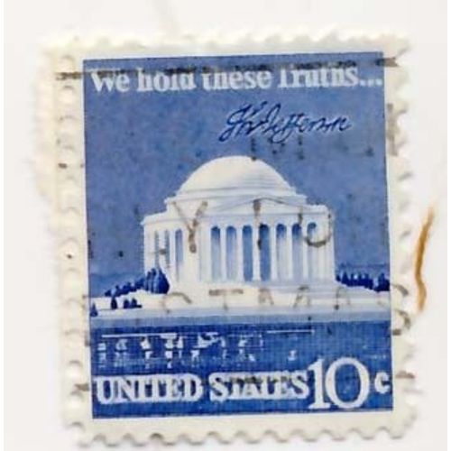 Timbre U S A, We Hold These Trutus, 10 Cents, Oblitéré