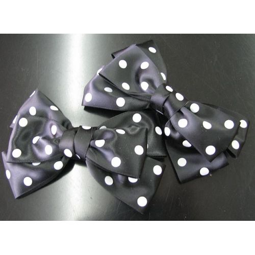 Une Paire De Noeud Papillon Black Sugar Rose  11*7 Cm En Pince Barrette Cheveux